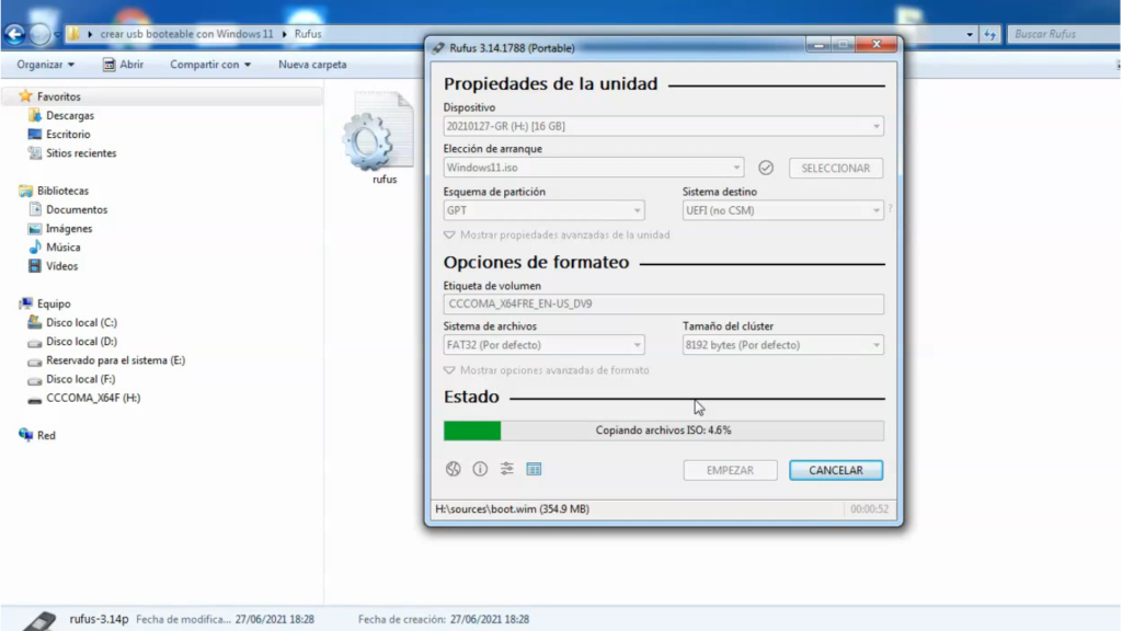 Crear un Pendrive con Windows 11