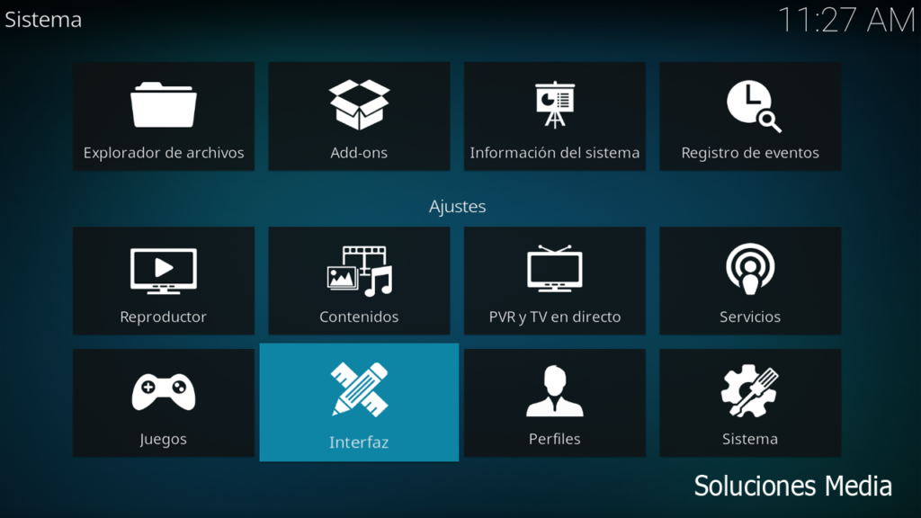 Cambiar el idioma al programa Kodi