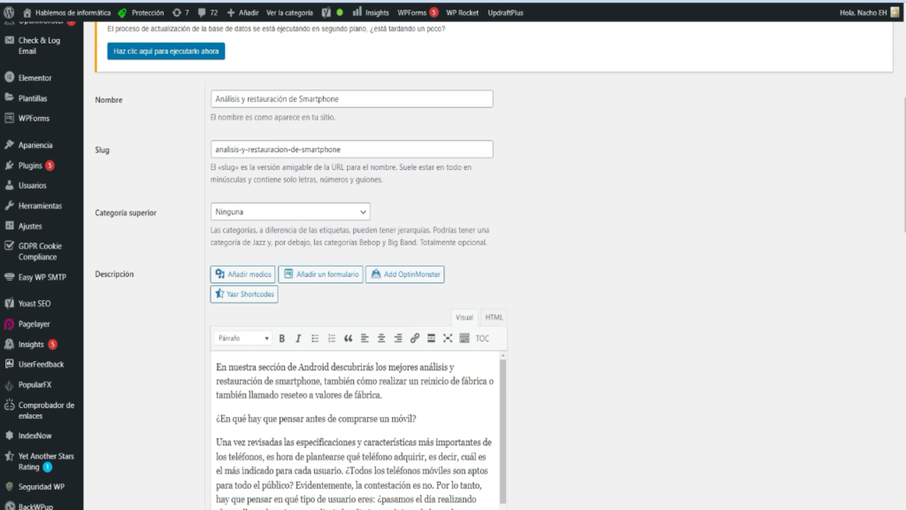 Cómo crear una nueva categoría en WordPress