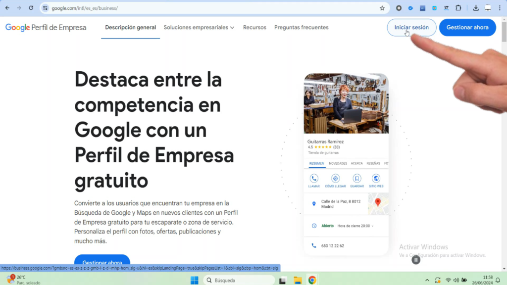 Editar mi número de contacto en Google Business