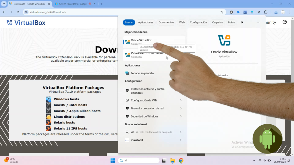 Descargar e instalar la nueva versión de VirtualBox 7.1