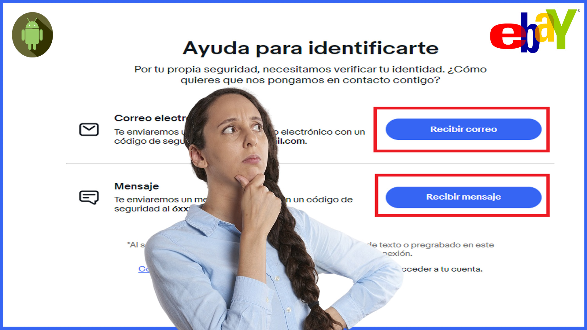 No puedo verificar mi número en eBay
