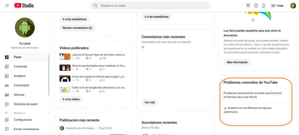 YouTube investiga un fallo en las métricas de ingresos publicitarios