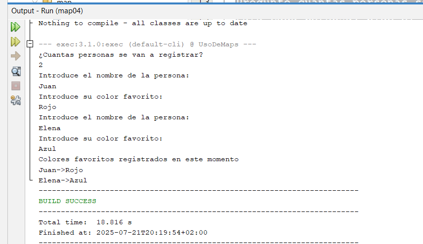 ¿Cuál es tu color favorito con Map en Java?