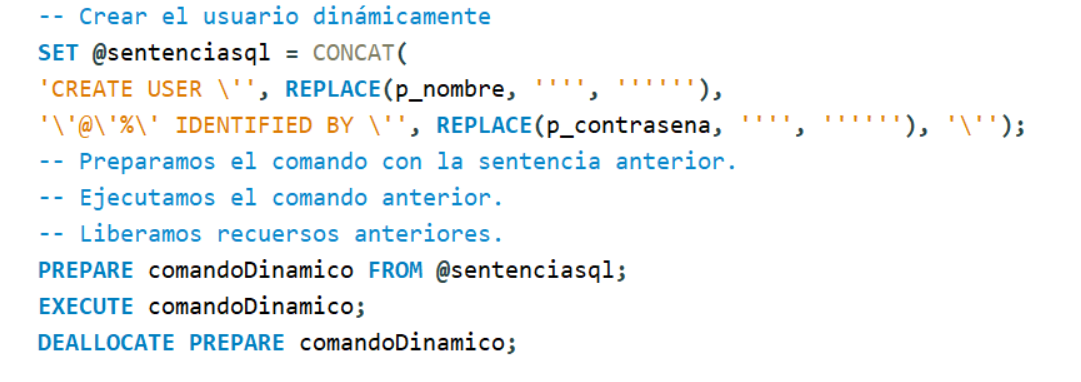 Crear usuarios en MySQL con validaciones y manejo de errores personalizados