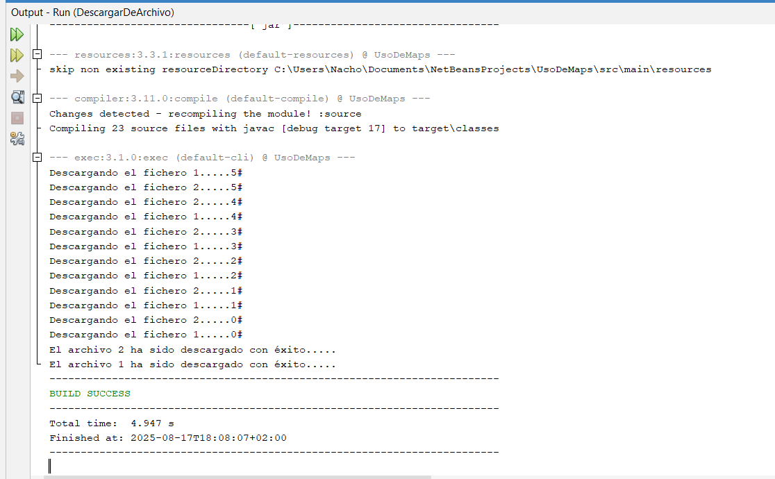Simular la descarga de archivos en distintos hilos en Java Simular la descarga de archivos en distintos hilos en Java