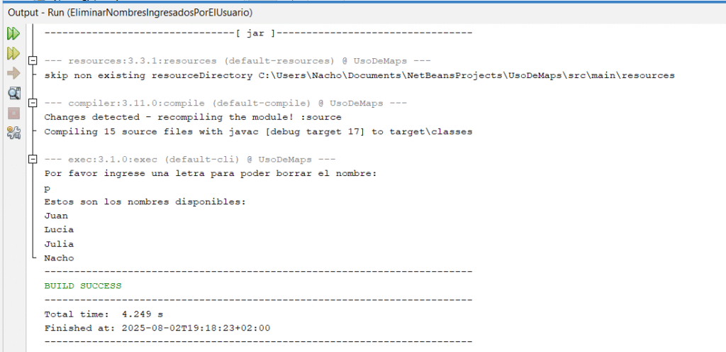 Eliminar nombres por letra inicial con programación funcional en Java