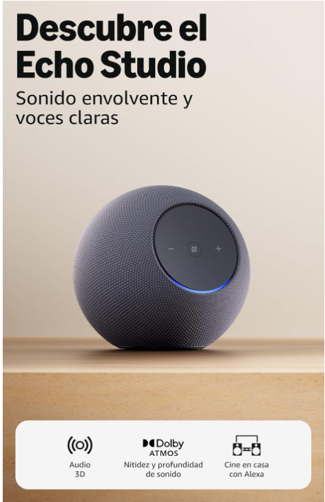 Amazon lanza el nuevo Echo Studio con un diseño más compacto y sonido 3D por 239 euros