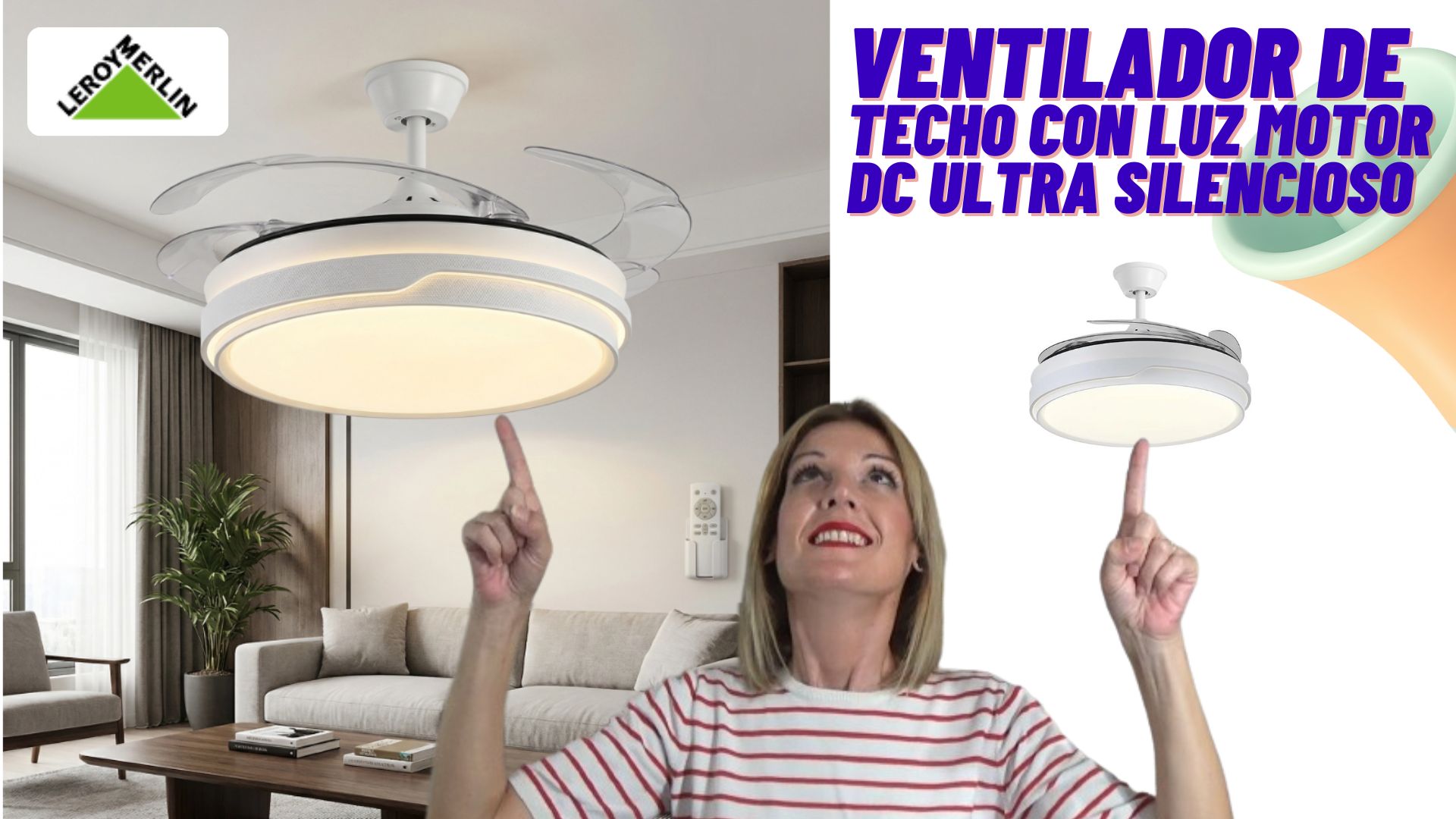 Gran cantidad de pedidos en la nueva oferta de Leroy Merlin: este ventilador de techo con luz LED y motor DC cuesta solo 54,95 euros