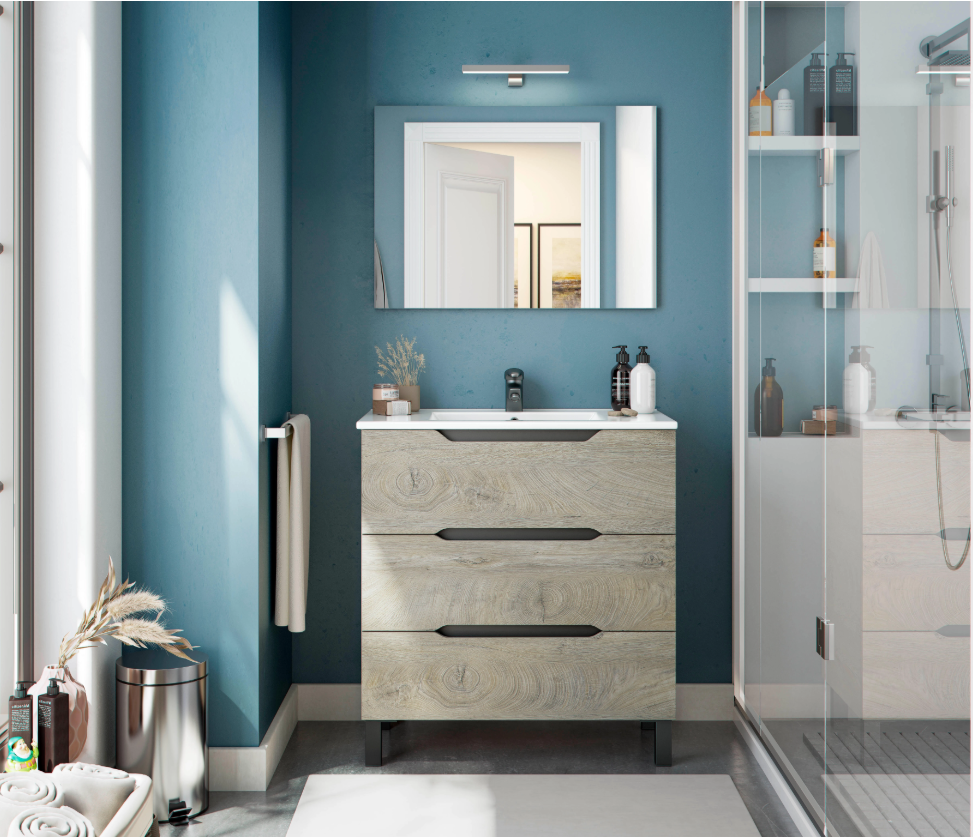 Leroy Merlin celebra su 40 aniversario con un espectacular descuento en este mueble de baño con lavabo Lea