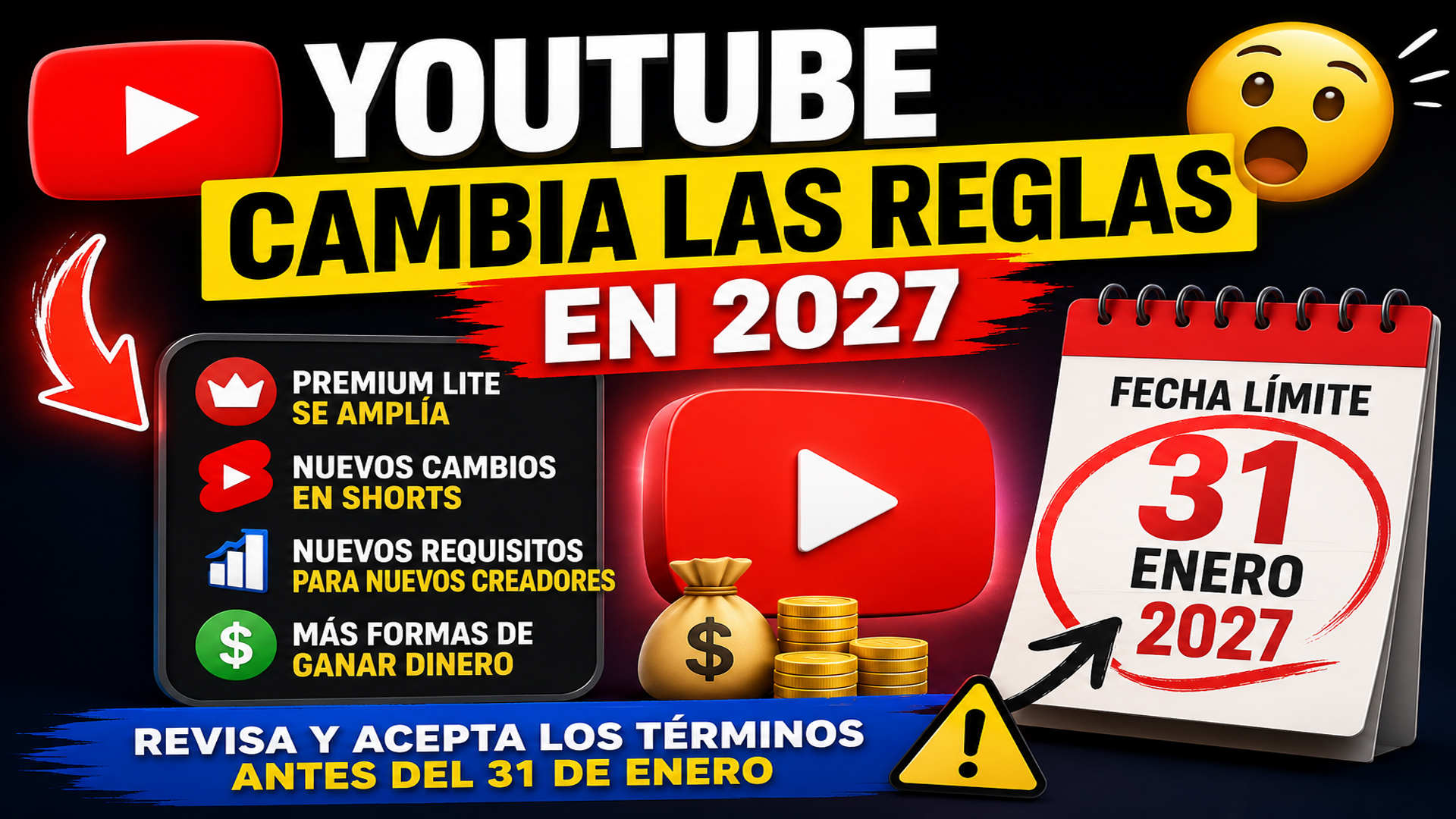 YouTube cambia las reglas de monetización en 2027: esto es lo que tienes que hacer