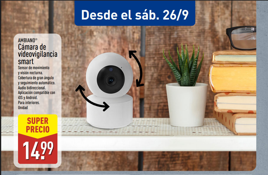 ALDI tiene una cámara de videovigilancia smart por solo 14,99 €