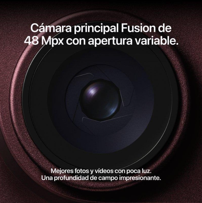 Triple cámara de 48 megapíxeles para fotografía y vídeo