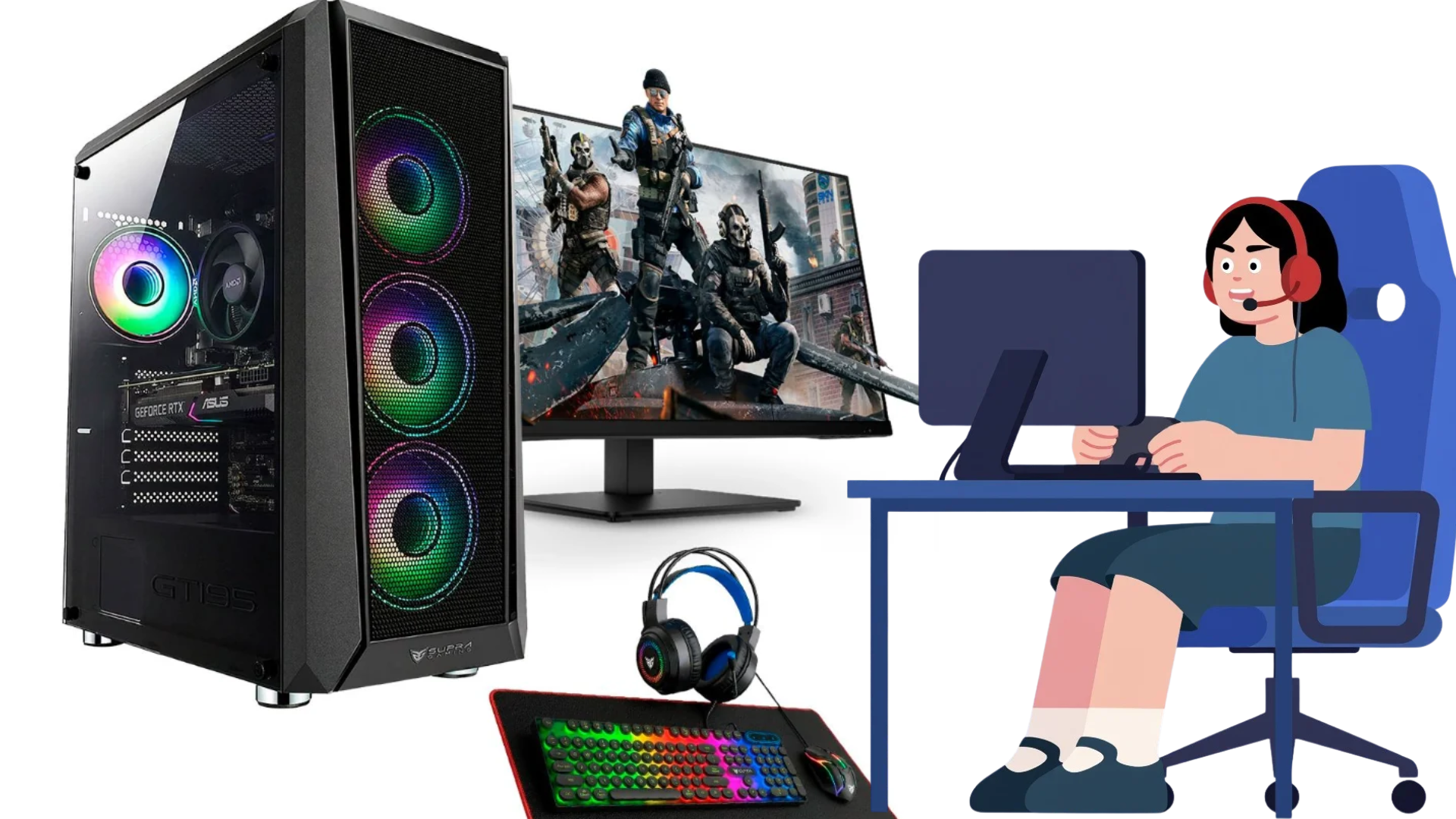 ¿Te apetece jugar? Carrefour tiene un PC Gaming completo con Ryzen 5, 16 GB de RAM y monitor de 24 pulgadas